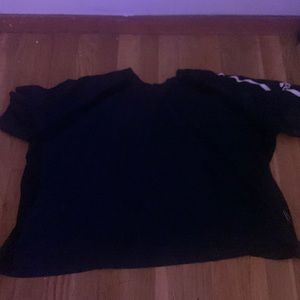 Black exercise loos fit partly see through adidas